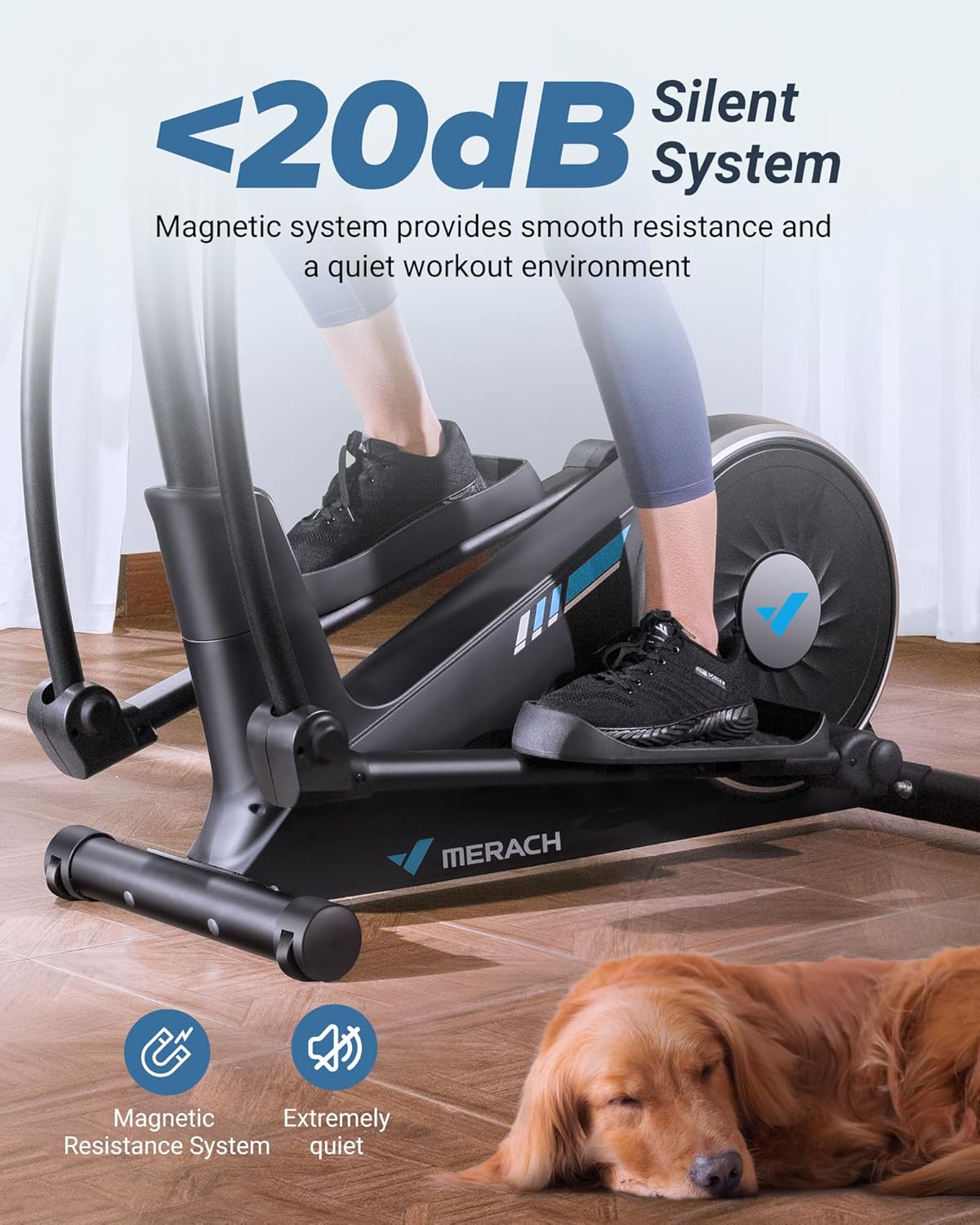 MERACH Elliptical Cross trainer Exercise Machine for Home