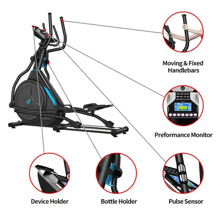 Foldable Cross Trainer with Auto Resistance