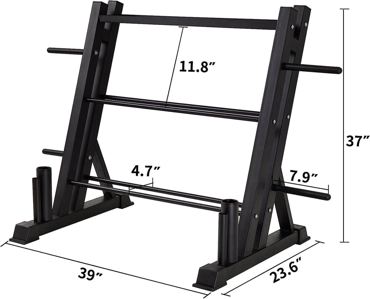 3 Tier Dumbbell Rack Multifunction Barbells Storage Rack