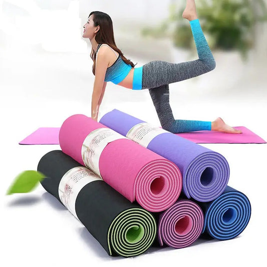 TPE DOUBLE SIDED YOGA MAT WITH CARRYING BAG
