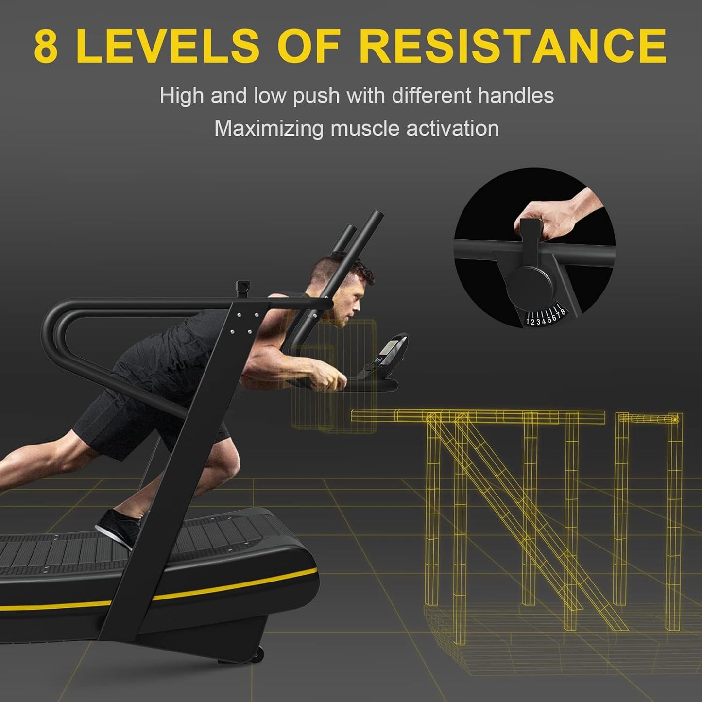 Commercial Curved Manual Treadmill