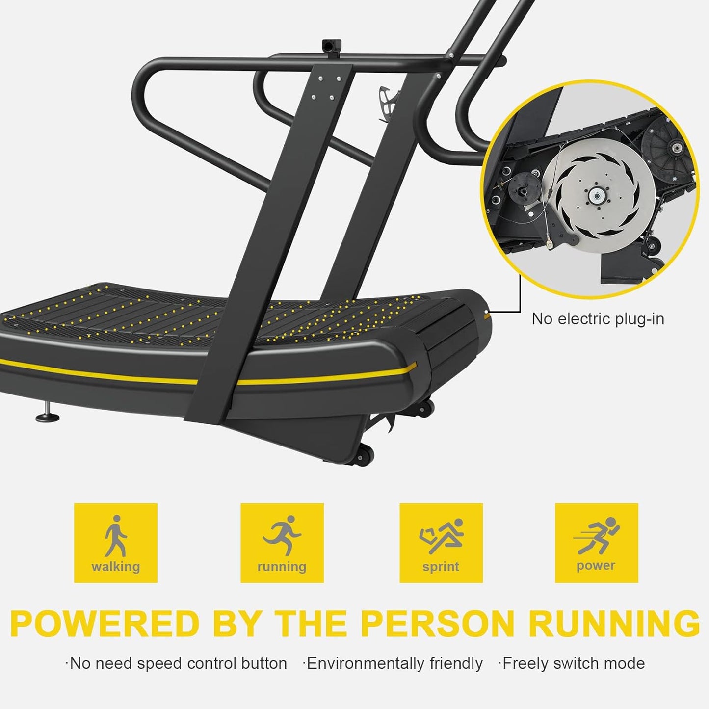 Commercial Curved Manual Treadmill