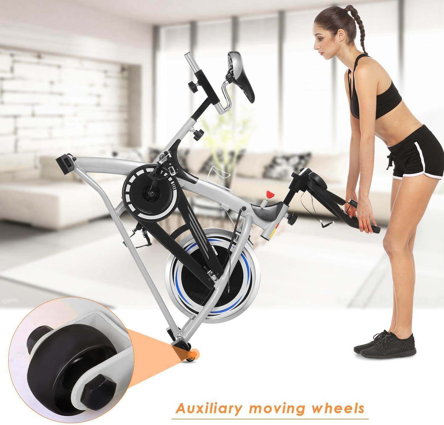 Heavy Duty Domestic Spin Bike Crystal SJ-3373