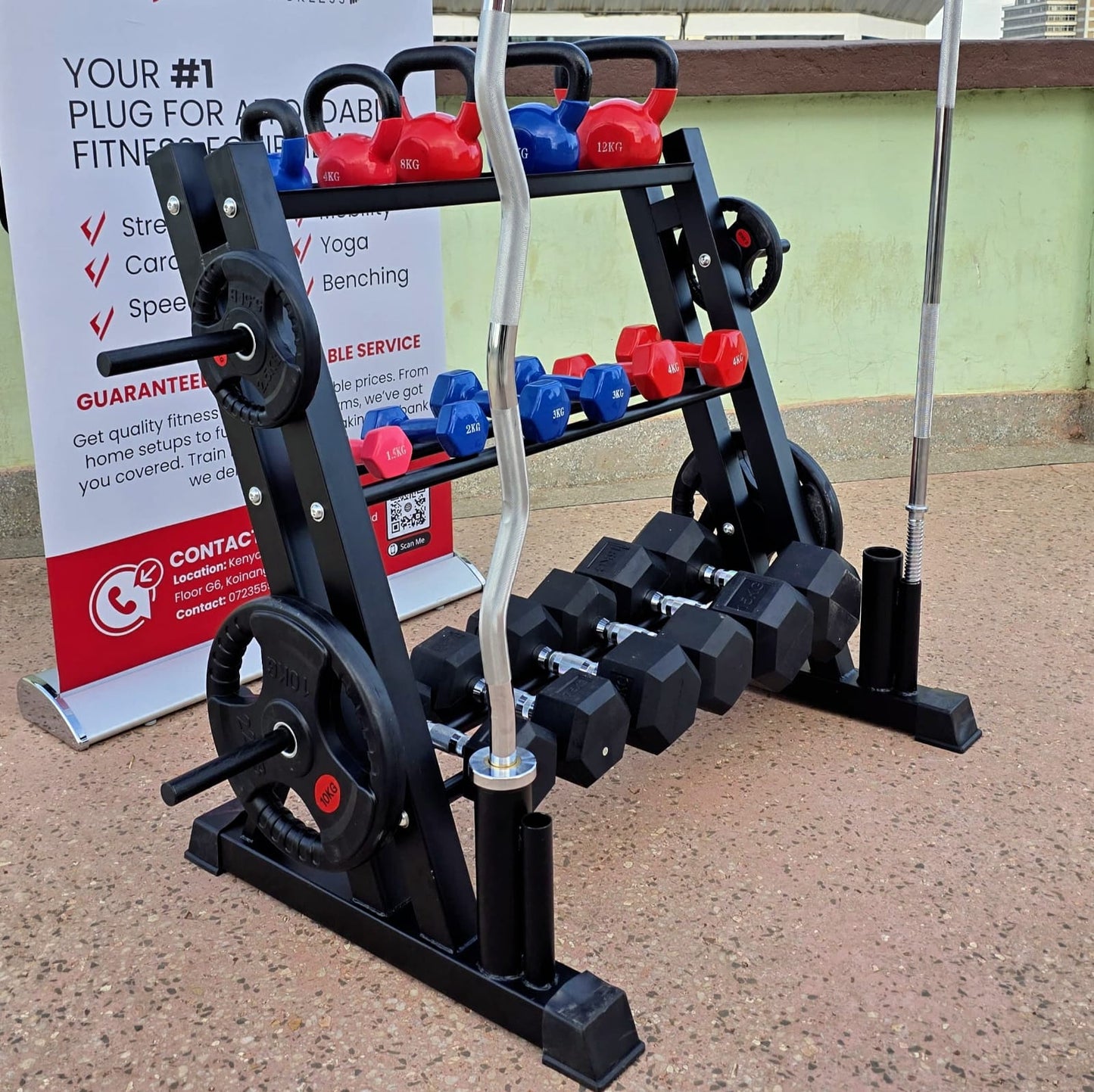 Multipurpose Dumbbell Rack