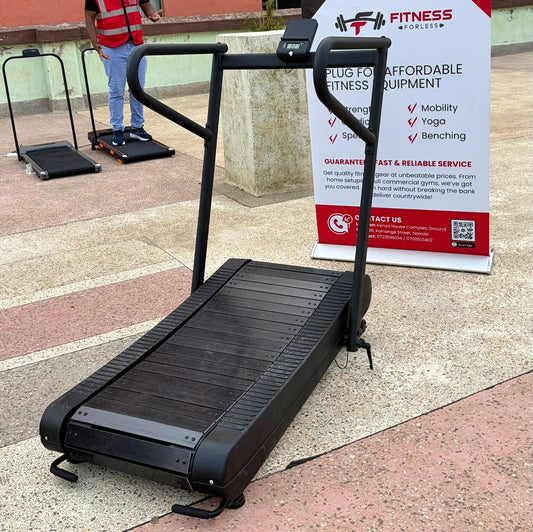 Curved Manual Treadmill Self Powered No Electricity Home Use