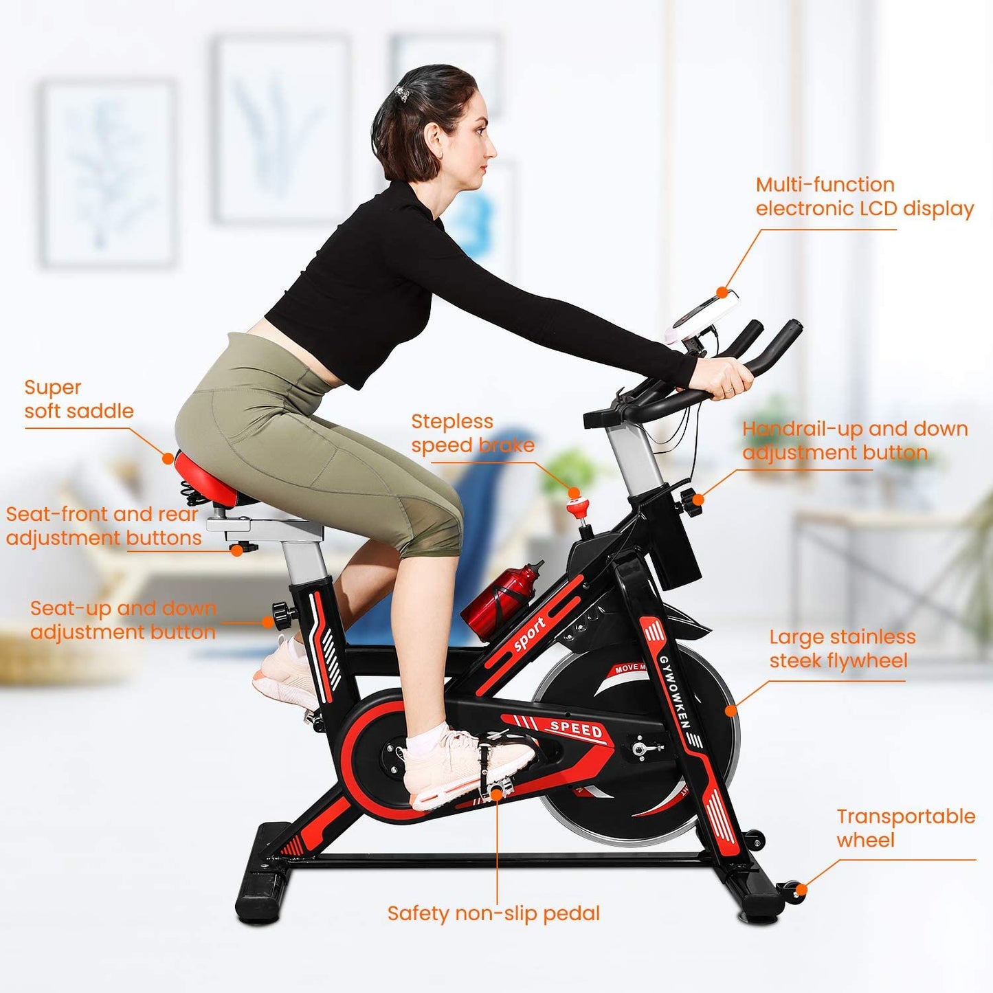 Home Gym Exercise Spin Sport Bike